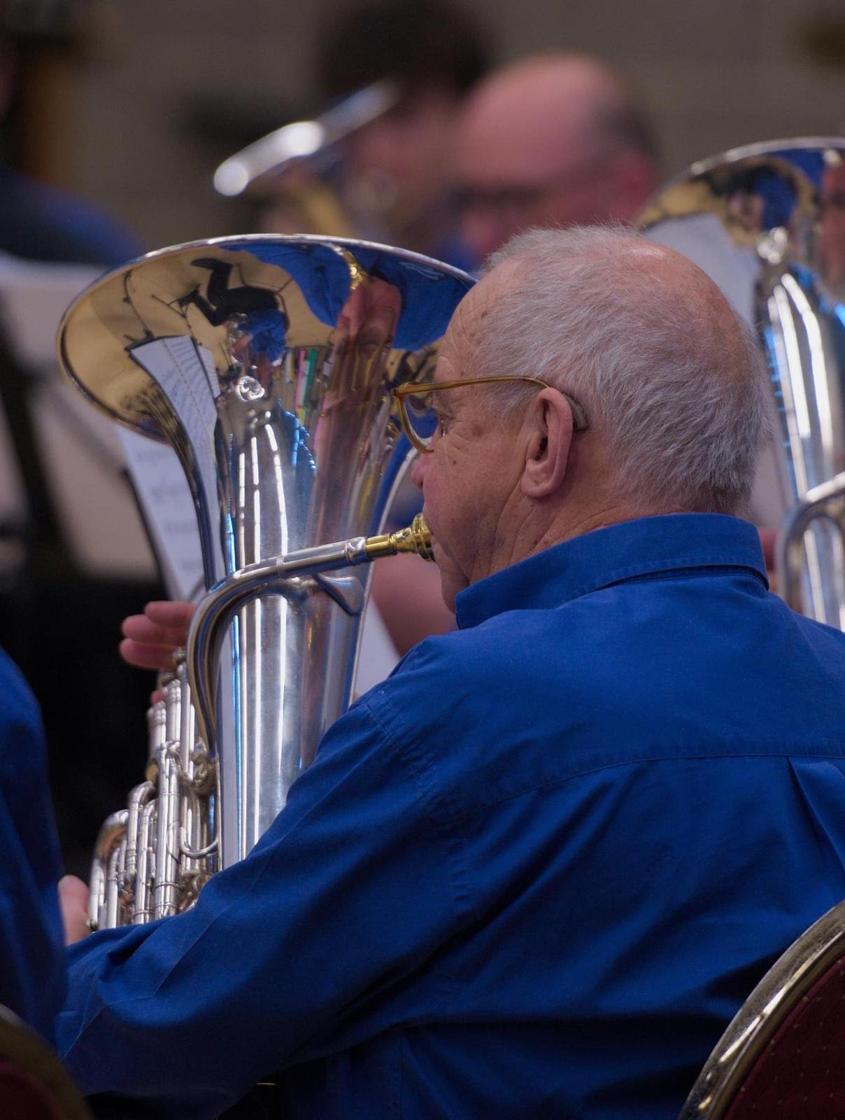 Tubaspeler tijdens het Trilveen Festival